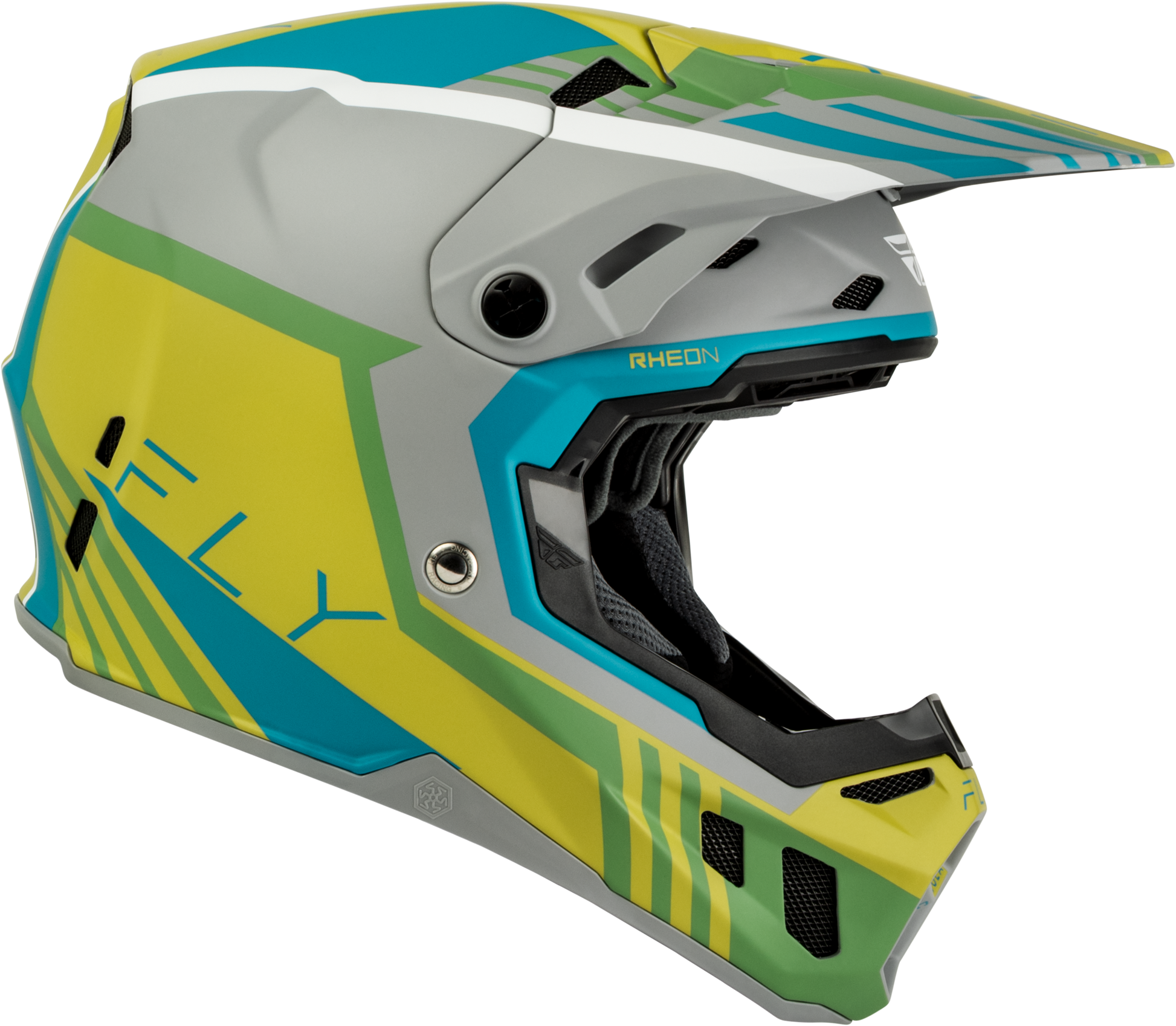 Formula Cc Strike Helmet Matte Grey/Green/Teal Md