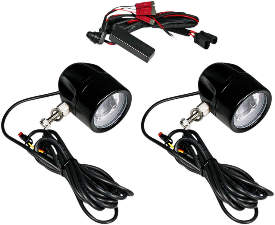 CUSTOM DYNAMICS Fog Light - Black - Clear Lens - Universal PB-FOG-UNV-B