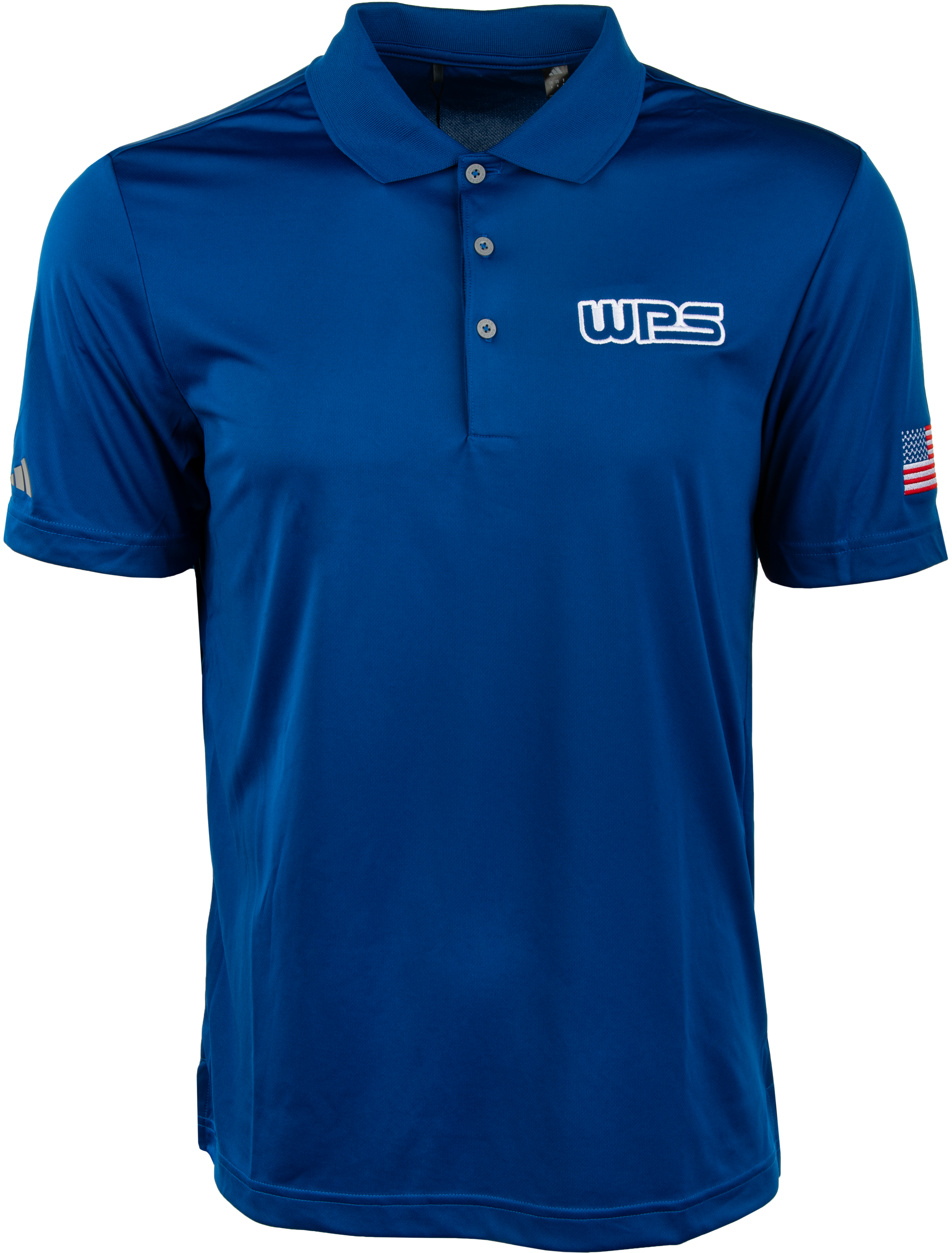 Wps Am Flag Polo Royal Blue/White Lg