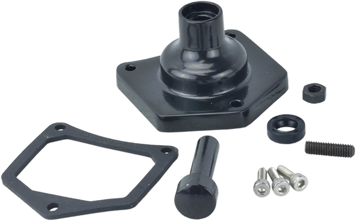 DRAG SPECIALTIES End Cover - Solenoid/Starter Button - Gloss Black 79-4004