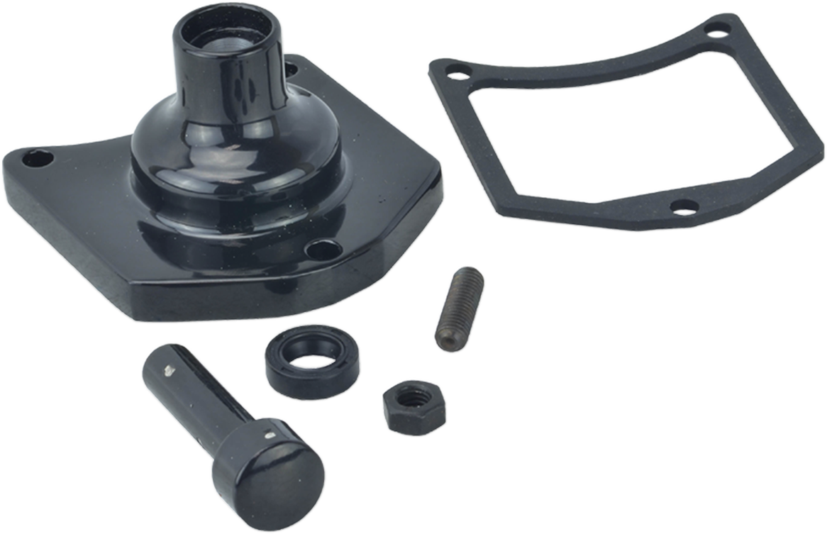 DRAG SPECIALTIES End Cover - Solenoid/Starter Button - Gloss Black 79-4007