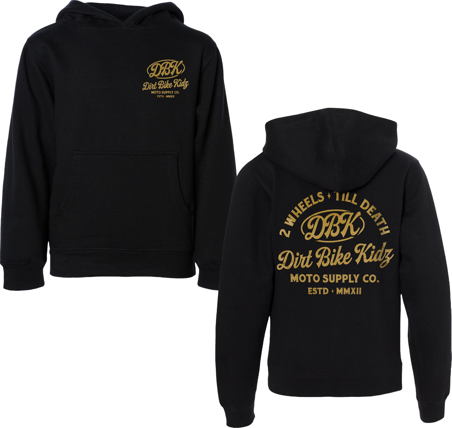 Gold Nugget Youth Hoodie Black Ym