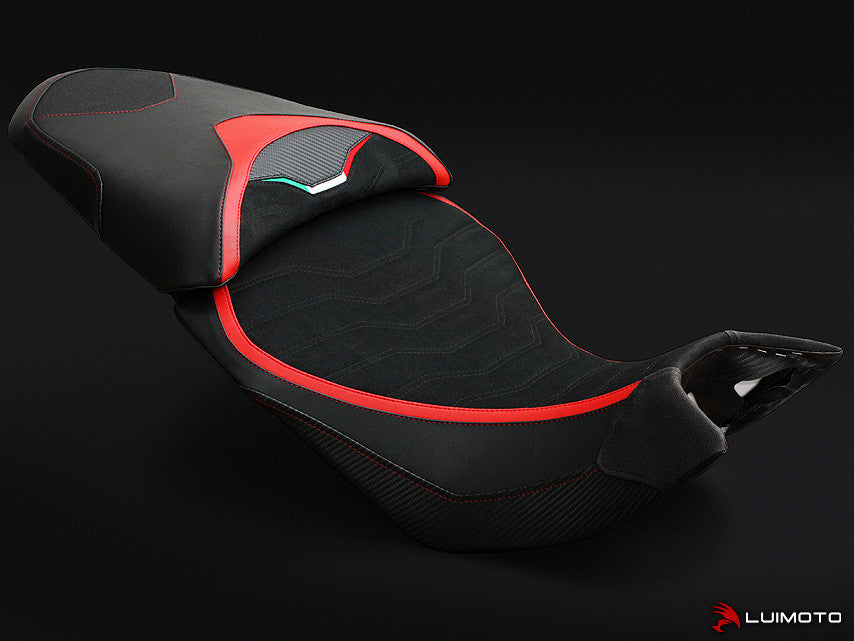 LUIMOTO (Team Italia) Rider Seat Covers for the DUCATI MULTISTRADA 1200 / 1260 (2015+)