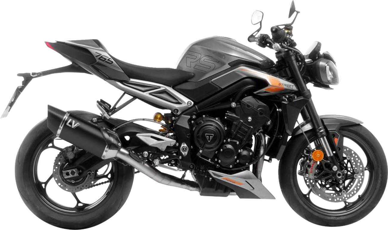 LEOVINCE LV-14 R Exhaust System - 3-into-1 - Black - Street Triple 766 R/RS 15608BU