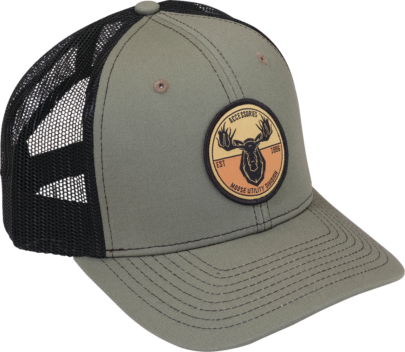 MOOSE OFFROAD MUD Badge Hat - Olive/Black C2402770