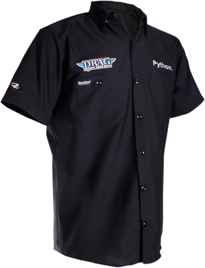THROTTLE THREADS Drag Specialties Shop Shirt - Black - 3XL DRG26S24BK3R