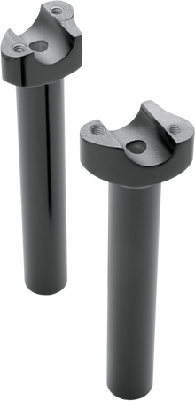 DRAG SPECIALTIES Forged Aluminum Handlebar Risers - Straight - 8" - Black 241615