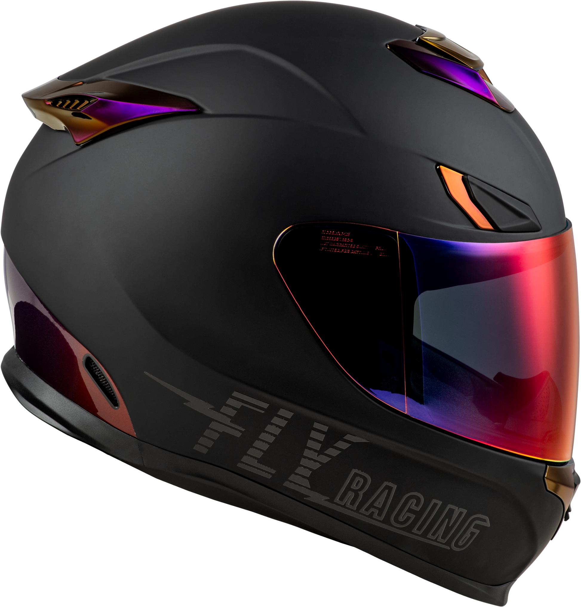 Sentinel Recon Helmet Matte Black/Purple Chrome Sm