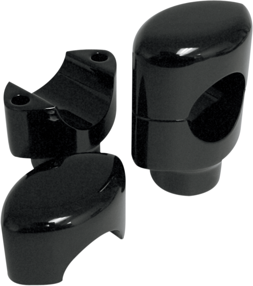 DRAG SPECIALTIES Big Buffalo Handlebar Risers - 1-1/2" - Black 0602-0466