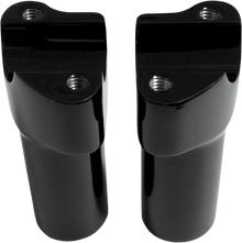 DRAG SPECIALTIES Handlebar Riser & Top Clamp Kit - 4" - Buffalo - Black 0602-0589