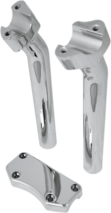 DRAG SPECIALTIES Handlebar Riser & Top Clamp Kit - 9-1/2" - Buffalo - Chrome 0602-0594