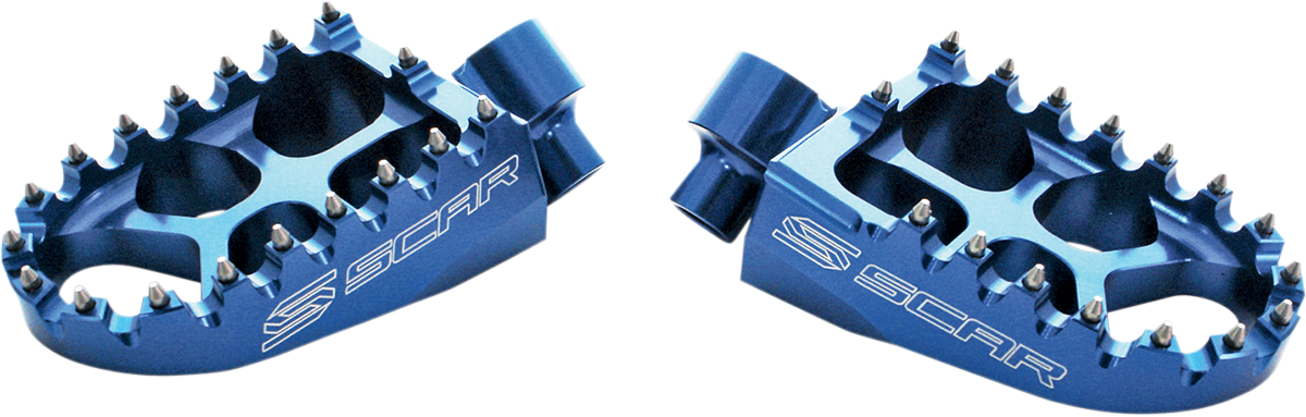 SCAR RACING Evolution Foot Pegs - Blue - Yamaha S1511B
