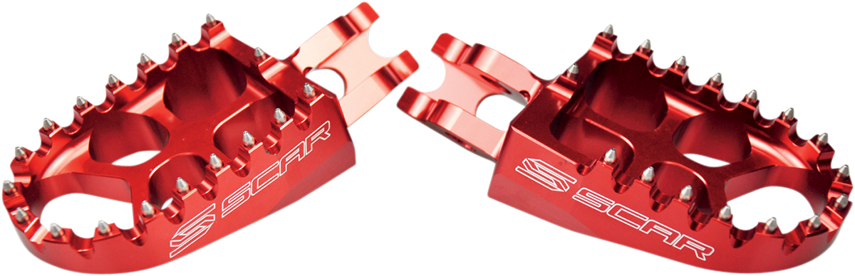 SCAR RACING Evolution Foot Pegs - Red - Honda/Kawasaki S3515R