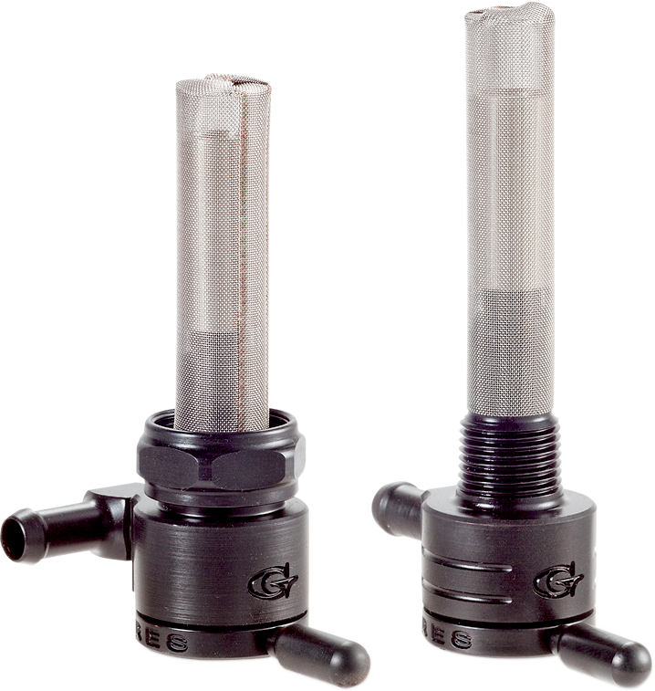 GOLAN PRODUCTS "Click-Slick" Fuel Petcock - Straight - Black - 3/8" NPT 75-516S-BLK