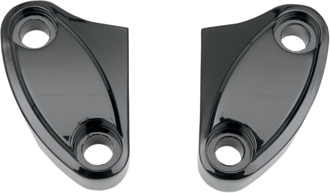 DRAG SPECIALTIES Handlebar Riser Clamp - Two-Piece - Black 57-6029AB