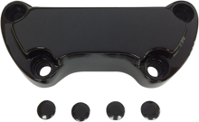 DRAG SPECIALTIES Handlebar Clamp - Scalloped - Black 03-0107SB