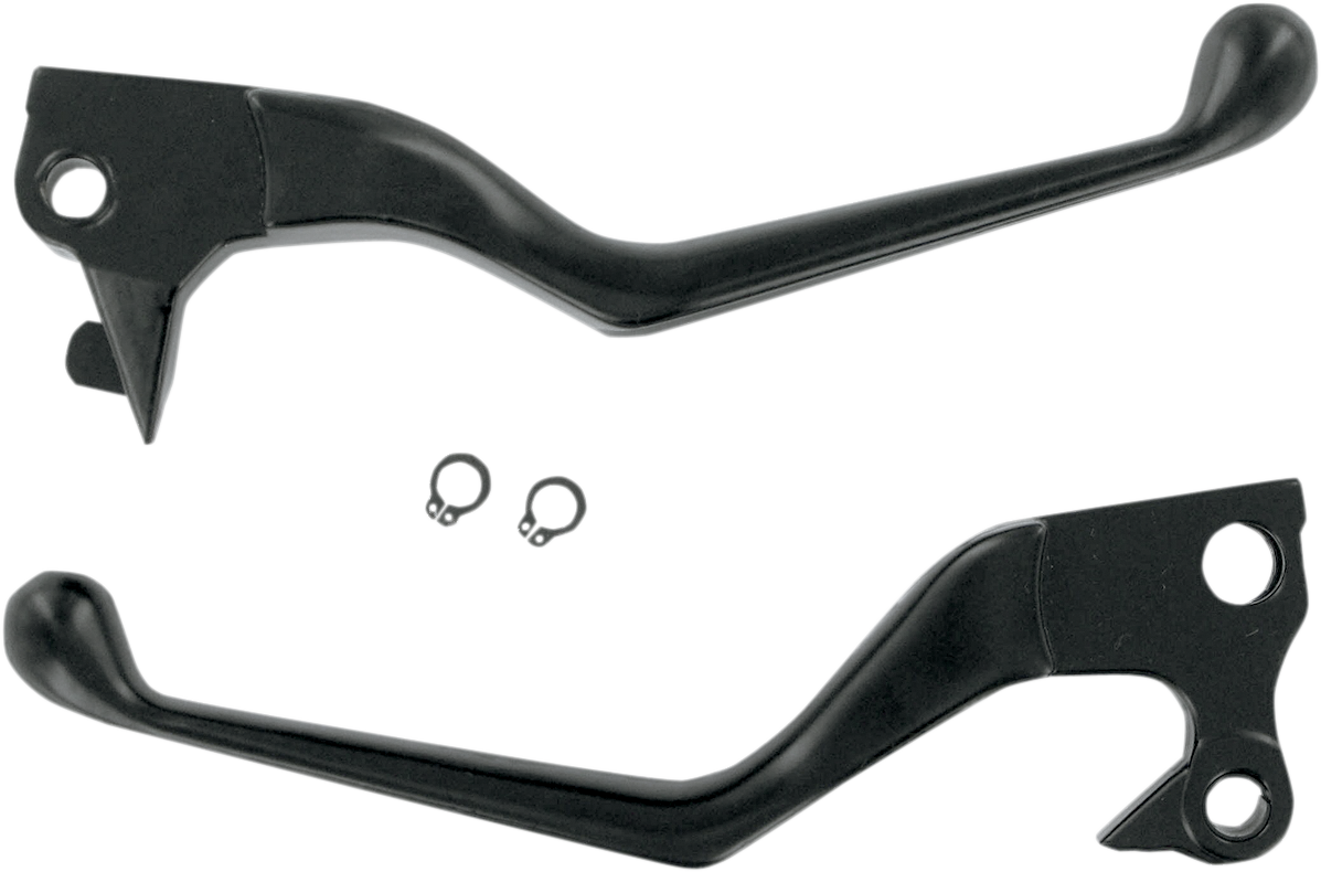 DRAG SPECIALTIES Wide Blade Lever Set - Black H07-0575-BLK