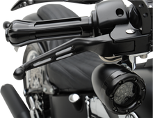 DRAG SPECIALTIES Slotted Wide Blade Lever Set - Black H07-0769B