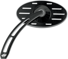 PRO-ONE PERF.MFG. Mirror - Pro Street - Side View - Cut-Out/Ball Milled - Oval - Black - Left 102630B