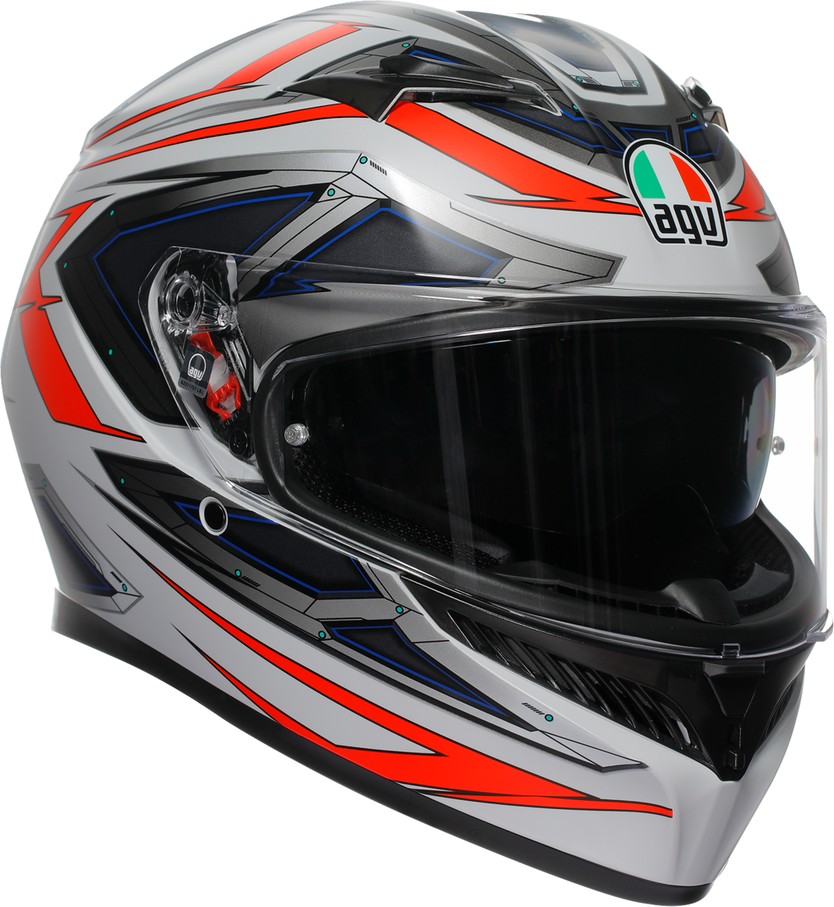 AGV K3 Helmet - Space - Matte White/Red Fluo - Large 2118381004-020-L