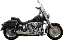 BASSANI XHAUST 2-into-1 Ripper Exhaust System - Short - Black - Twin Cam Softails 1S6B