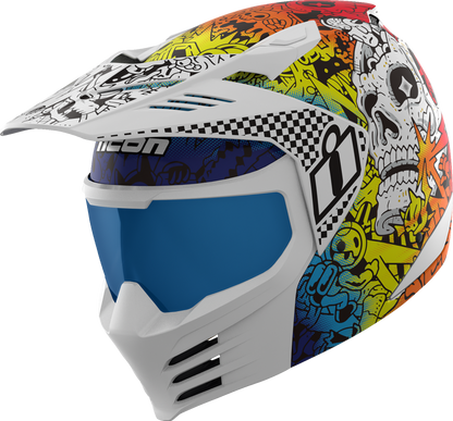 ICON Elsinore™ Helmet - Doodle 3 - White - XL 0104-3441