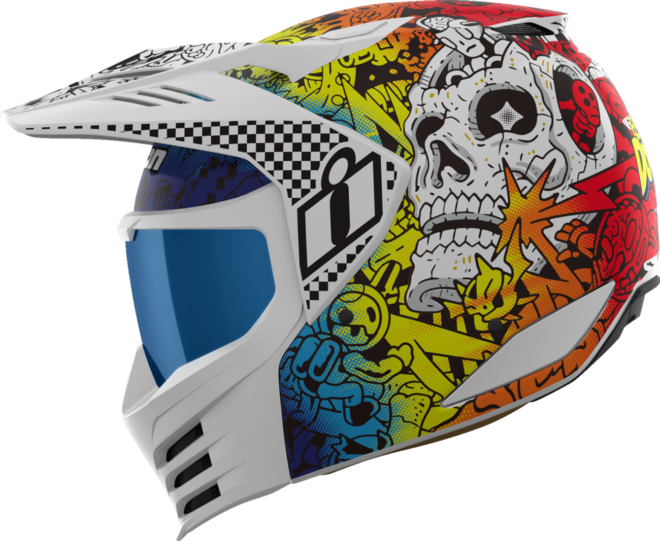 ICON Elsinore™ Helmet - Doodle 3 - White - XS 0104-3437