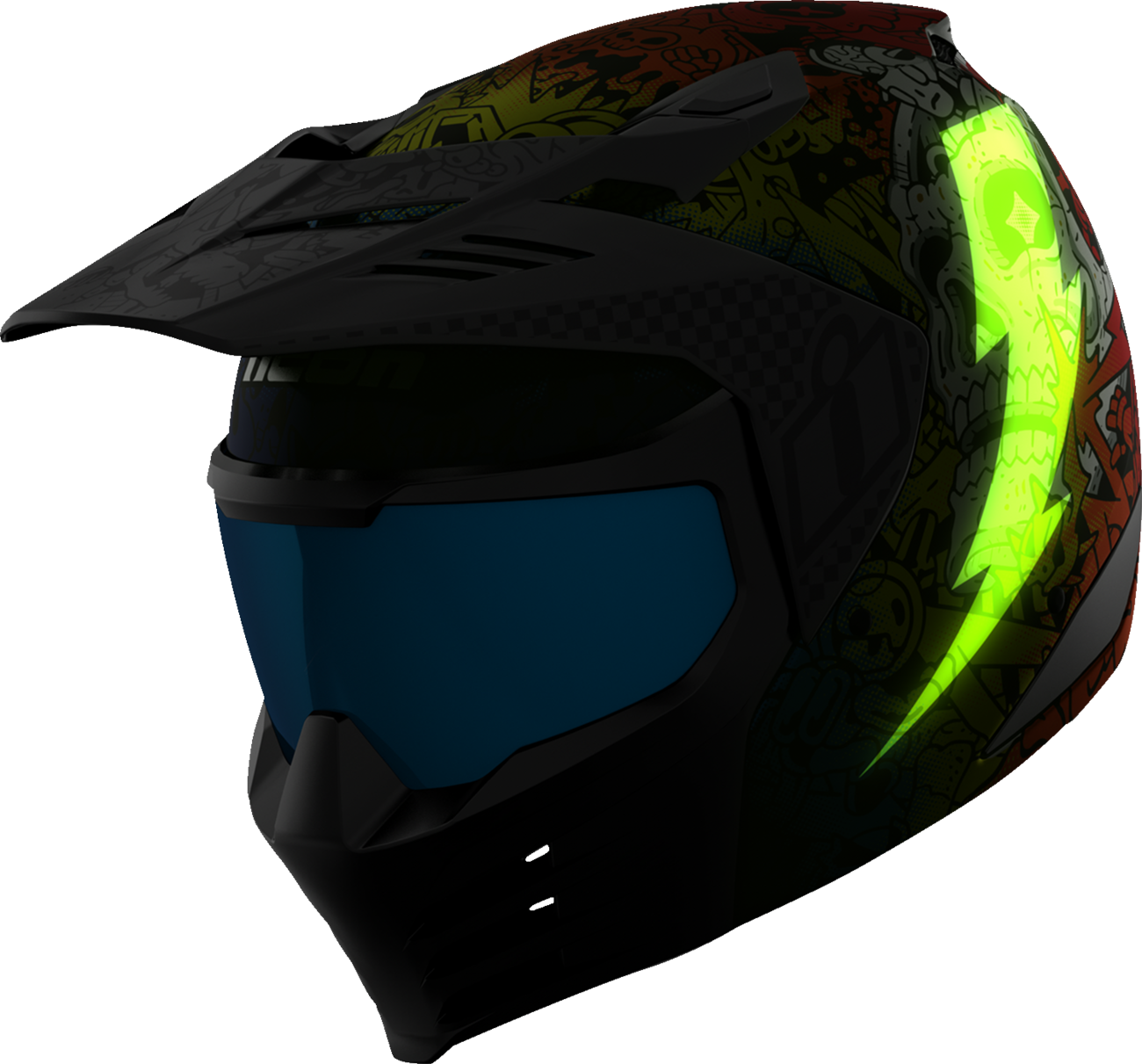 ICON Elsinore™ Helmet - Doodle 3 - White - 2XL 0104-3442