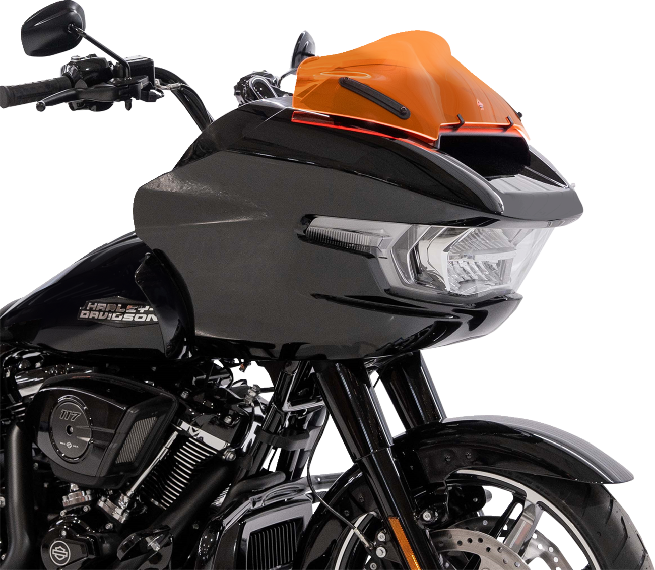 KLOCK WERKS Kolor Flare™ Sport Windshield - 8" - Orange Ice KWW-01-0751