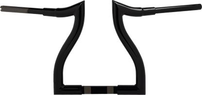 LA CHOPPERS Pre-Wired Hammerhead Handlebar - 12" - Black LA-7316-12BW