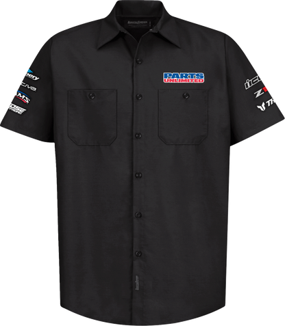 THROTTLE THREADS Parts Unlimited House 25 Shirt - Black - Small PSU38ST24BKSR