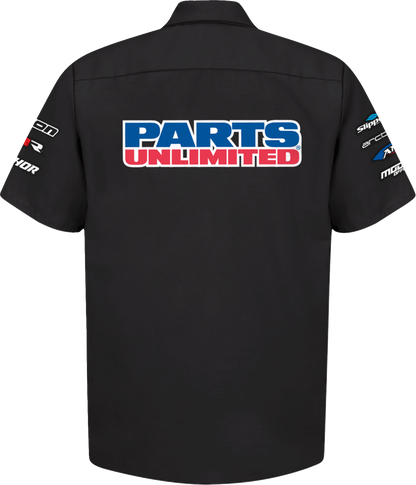 THROTTLE THREADS Parts Unlimited House 25 Shirt - Black - Small PSU38ST24BKSR