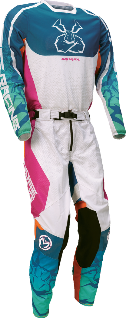 MOOSE OFFROAD Sahara Jersey - Teal/Orange/Pink - Large 2910-8341