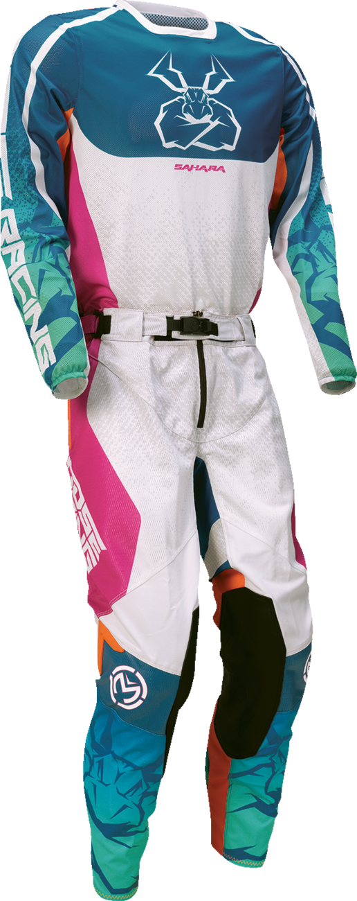 MOOSE OFFROAD Sahara Jersey - Teal/Orange/Pink - 3XL 2910-8344