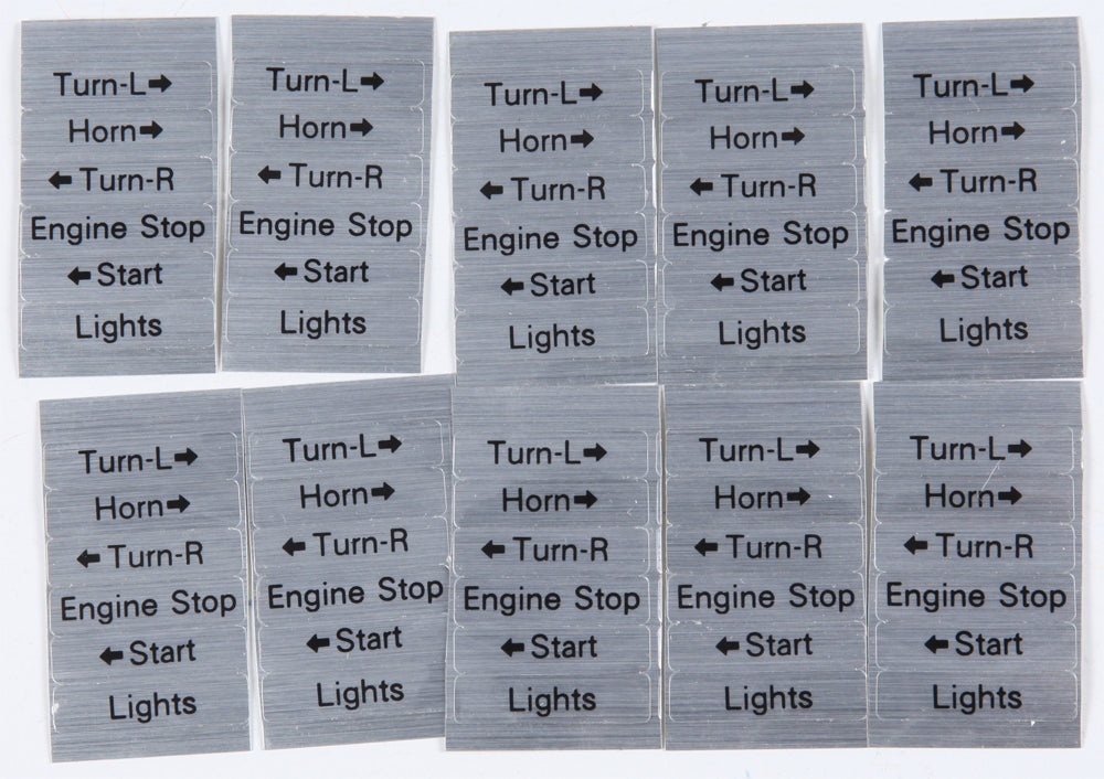 Replacement Decals For 72 81 Style Hand Controls 10pk