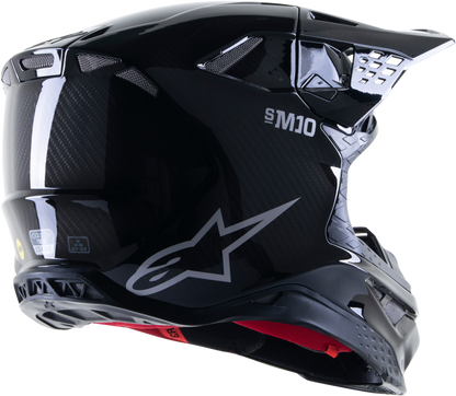 Supertech S M10 Solid Helmet Black Glossy/Carbon Xs