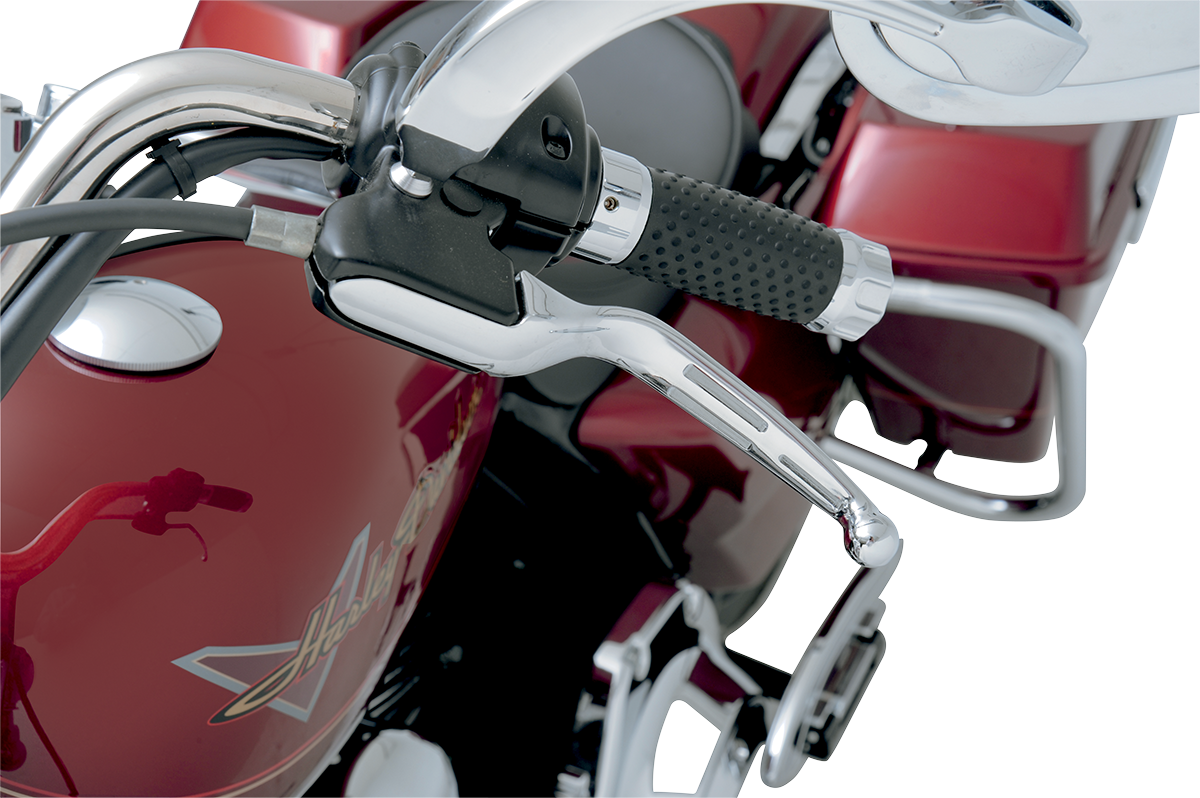 DRAG SPECIALTIES Slotted Wide Blade Lever Set - Chrome H07-0587