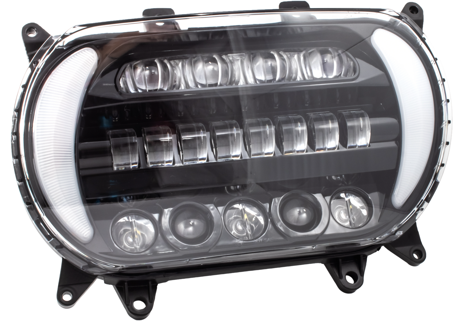 Led Sharktooth W/ Turns Blk/Chr Fltr `15 Up