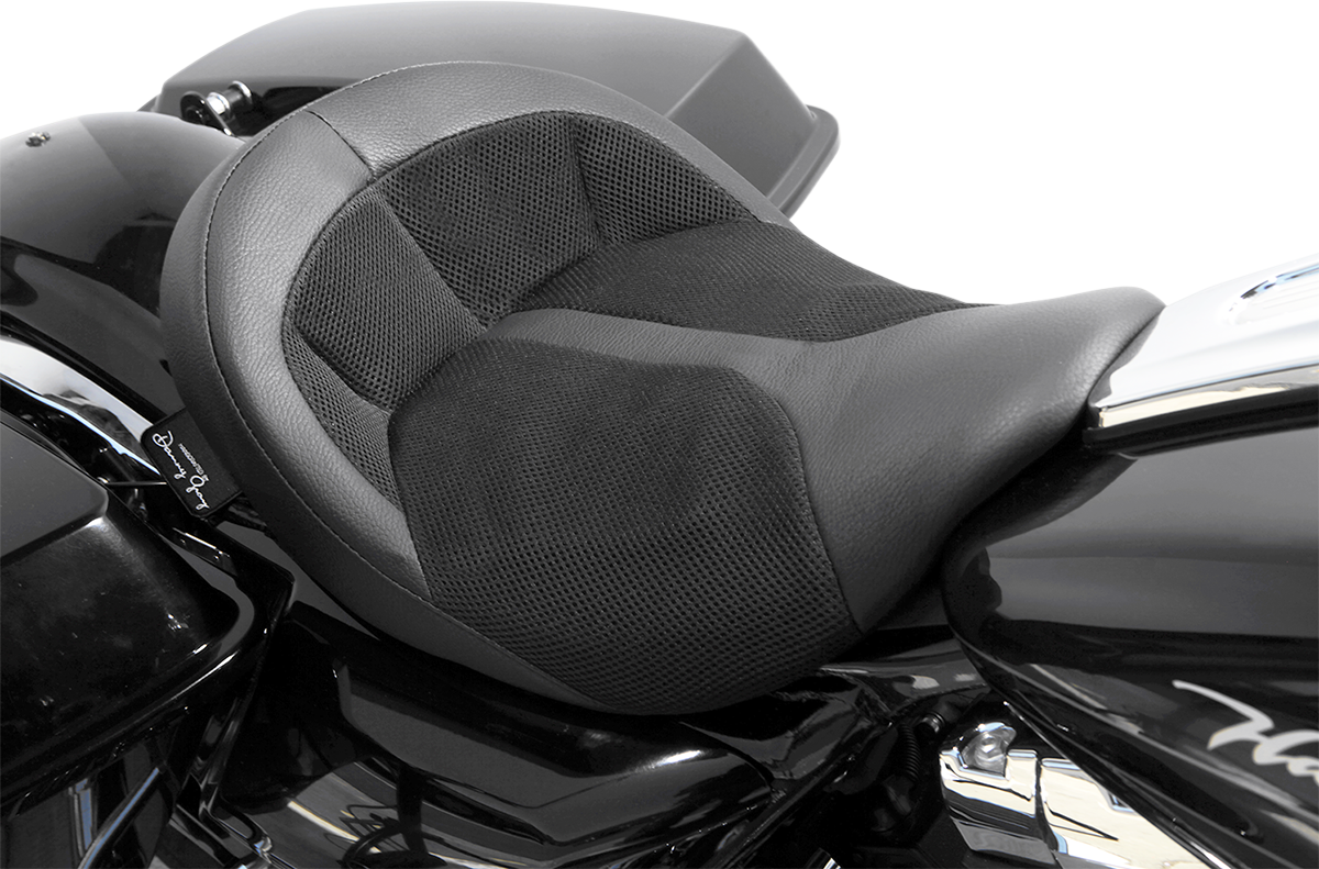 DANNY GRAY BigIST Solo Air Seat - Black Leather - FL '08-'23 FA-DGE-0280