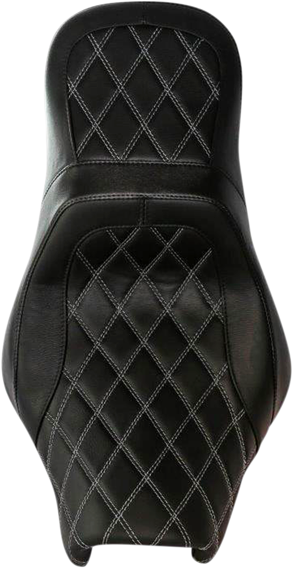 DANNY GRAY Airhawk Weekday 2Up XL Seat - no Backrest Receptacle - Double Diamond Stitch - Air - XL '08-'23 21-411DIAAIR