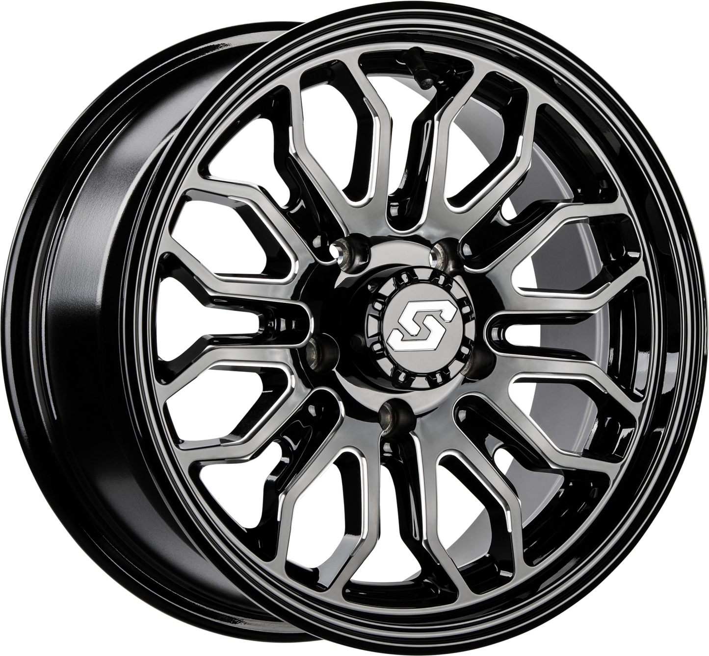 Onyx Wheel 14x7 4/110  47mm Blk/Machined