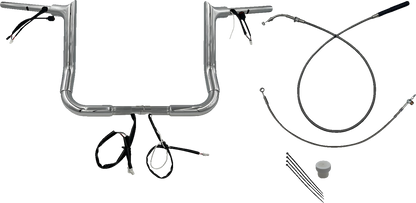 FAT BAGGERS INC. 1-1/2" EZ Install Pointed Top Handlebar - 12" - Chrome 849012