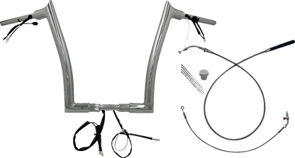FAT BAGGERS INC. 1-1/2" EZ Install Pointed Top Handlebar - 14" - Chrome 849914