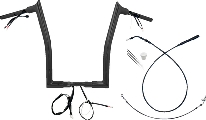 FAT BAGGERS INC. 1-1/2" EZ Install Pointed Top Handlebar - 16" - Black 849916-B