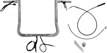 FAT BAGGERS INC. EZ Install Wired Handlebar Kit - 1-1/4" - Flat Top - 16" - Chrome 749016