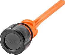 FIGURATI DESIGNS Magnetic Oil Dipstick - Knurled - Black - M8 Softail FD01-STM8-KN-BLK