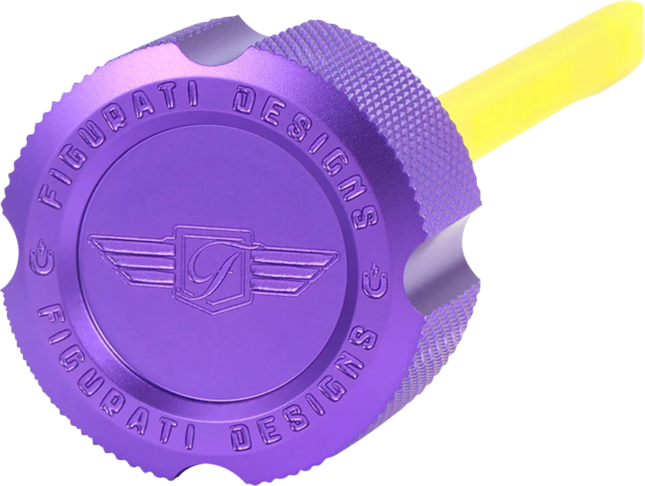 FIGURATI DESIGNS Performance Magnetic Oil Dipstick - Knurled - Purple - M8 Touring/Trike FDP01-M8KN-P