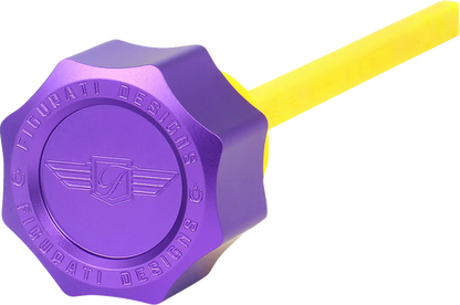 FIGURATI DESIGNS Performance Magnetic Oil Dipstick - Curved - Purple - M8 Touring/Trike FDP01-M8SM-P