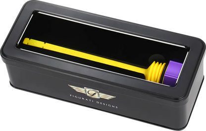 FIGURATI DESIGNS Performance Magnetic Oil Dipstick - Curved - Purple - M8 Touring/Trike FDP01-M8SM-P