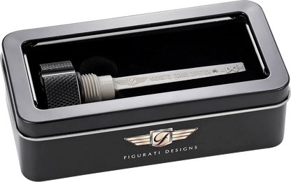 FIGURATI DESIGNS Transmission Oil Dipstick - Magnetic - Knurled - Black - M8 FD01-MAGTD-KN-BLK